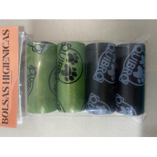 Pack 4 bolsas higienicas 4 rolos (15 bolsas)
